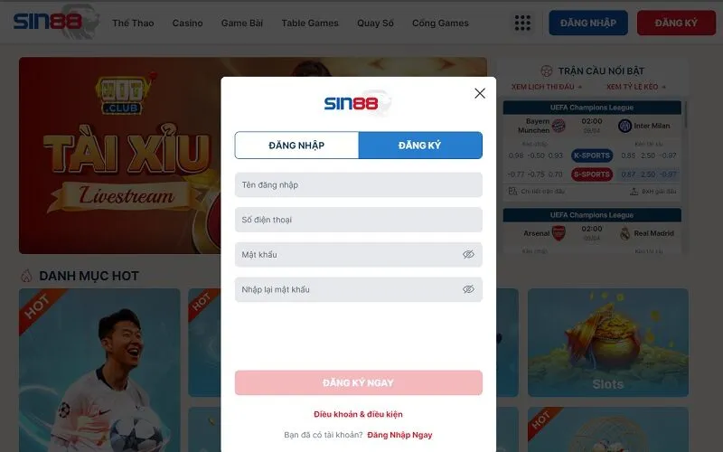 Sin88 - Link vào nhà cái sin88 chính thức nhận 88K ngay 10 Hướng dẫn tham gia cá cược tại sin88